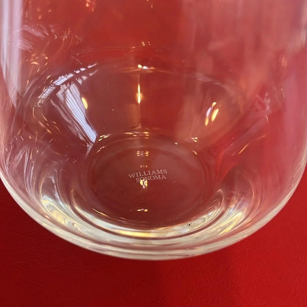 Williams Sonoma Clear Glass Tumbler